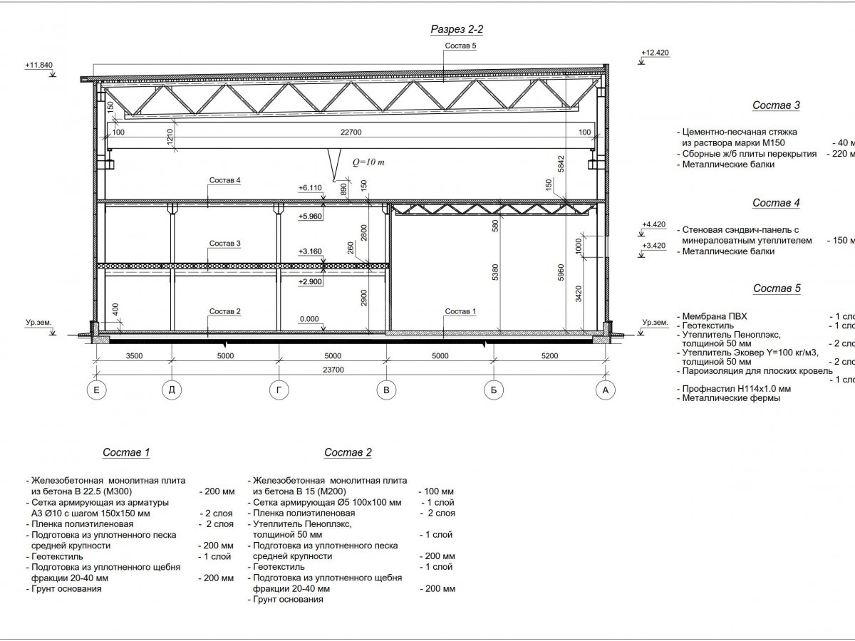 Планировка Производственное здание из сэндвич-панелей -  фото 4