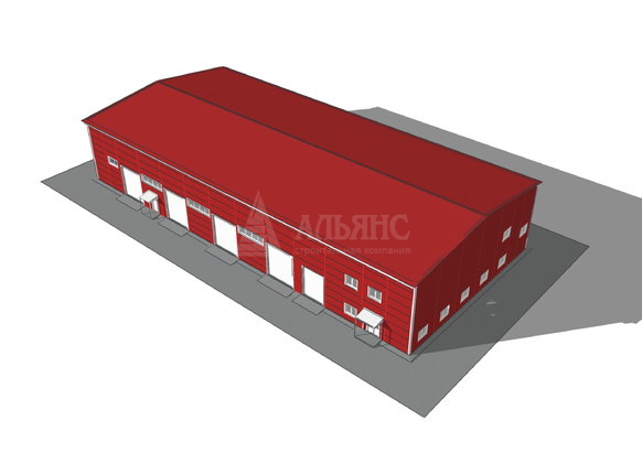 3D визуализация Производственное здание из сэндвич-панелей - фото 9