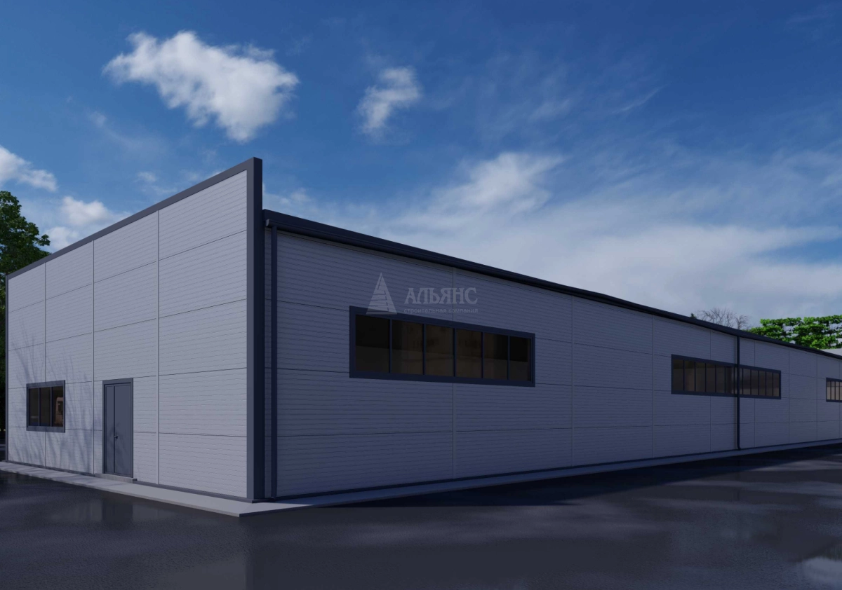 3D визуализация Склад из сэндвич-панелей - фото 3