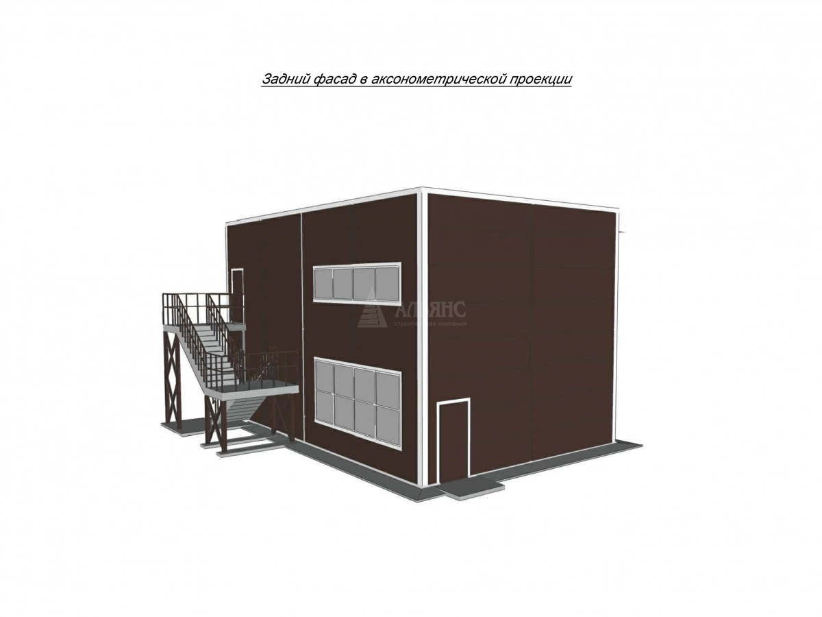 3D визуализация Оздоровительный центр из сэндвич-панелей - фото 8