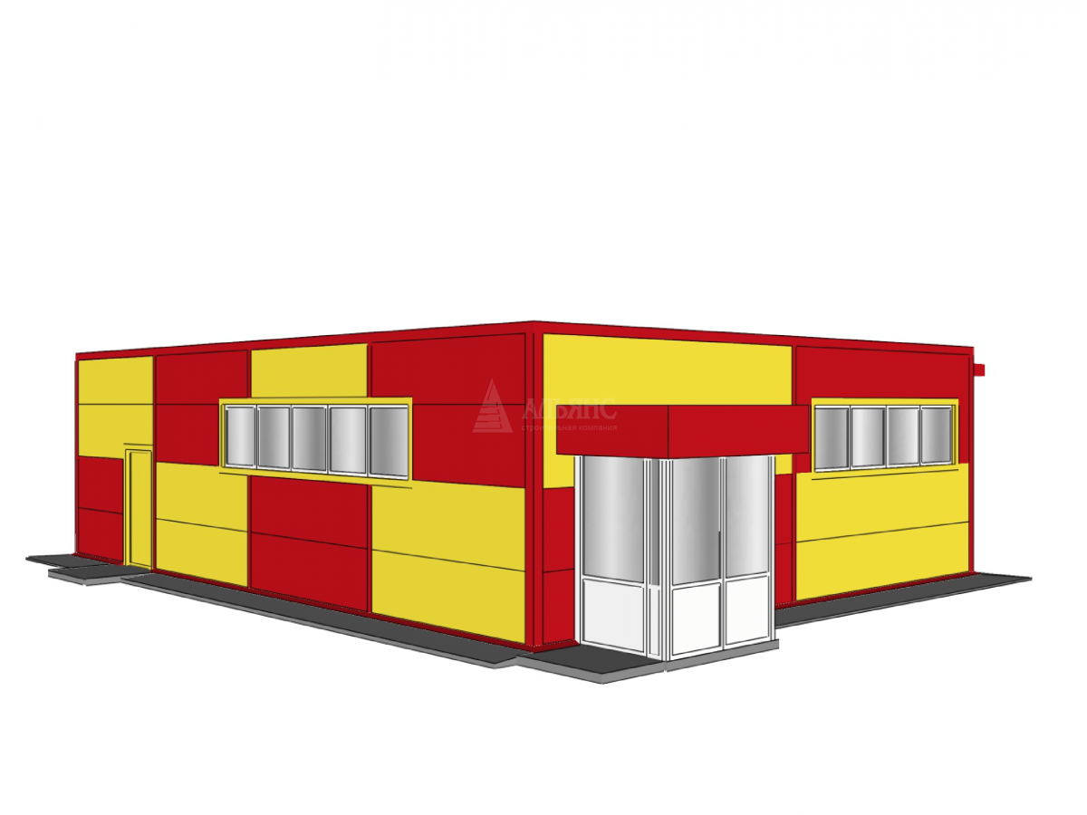 3D визуализация Магазин из сэндвич-панелей - фото 6