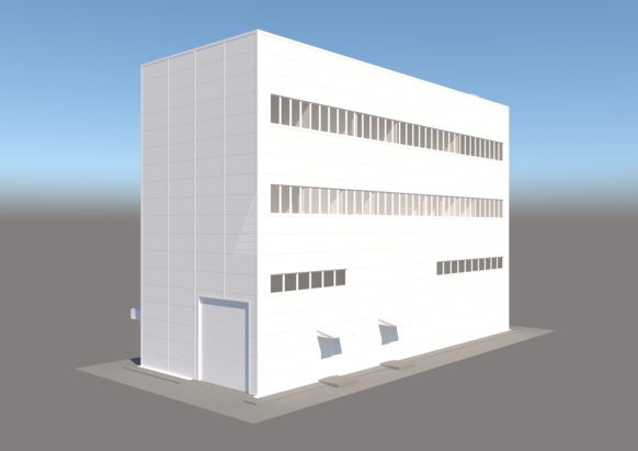 3D визуализация Административно-бытовой комплекс из сэндвич-панелей - фото 4