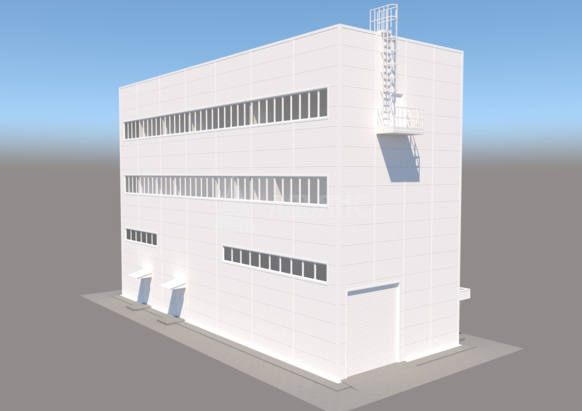 3D визуализация Административно-бытовой комплекс из сэндвич-панелей - фото 6