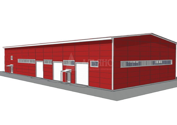 3D визуализация Производственное здание из сэндвич-панелей - фото 4