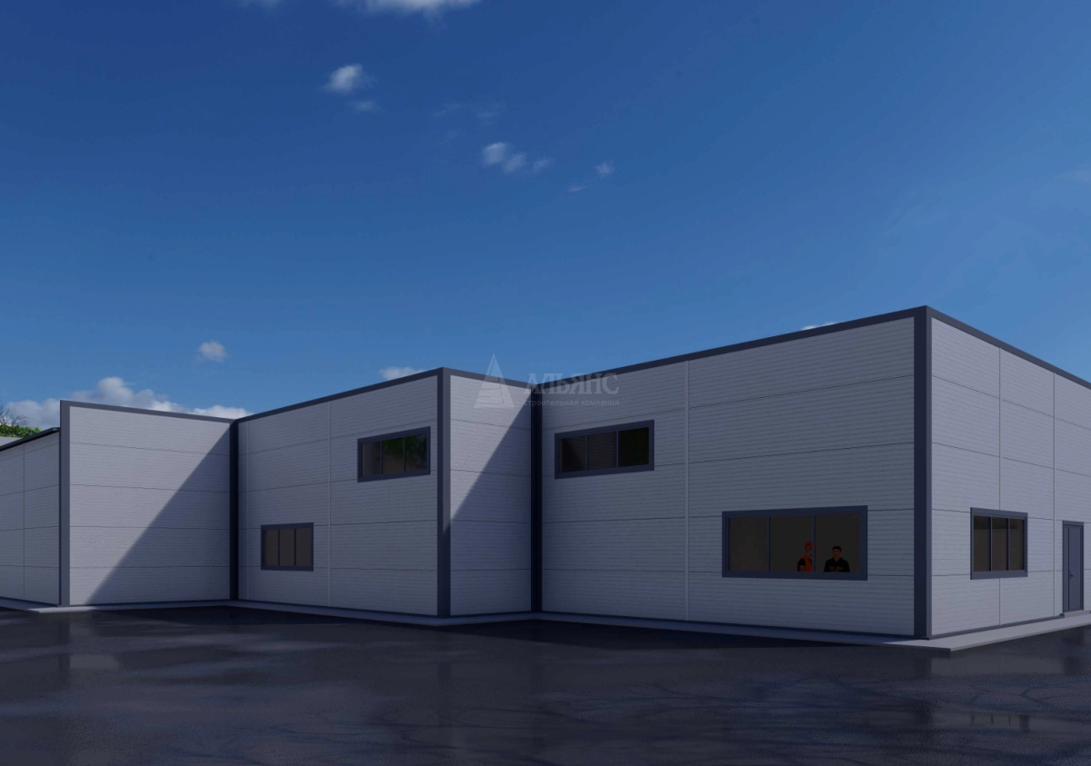 3D визуализация Склад из сэндвич-панелей - фото 2